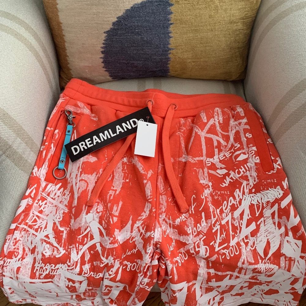 Dreamland Men's shorts NWT Medium Orange and white